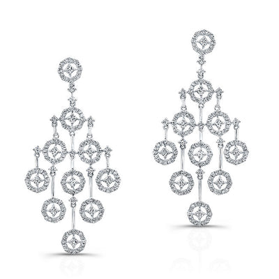 Chandelier Dangling Diamond Earrings