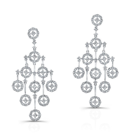 Chandelier Dangling Diamond Earrings