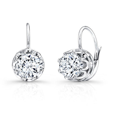 Diamond Solitaire Drop Earring