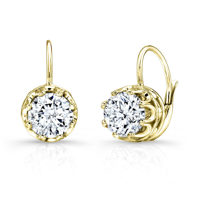 Diamond Solitaire Drop Earring