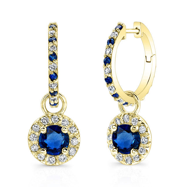 Sapphire and Diamond Drop Earring