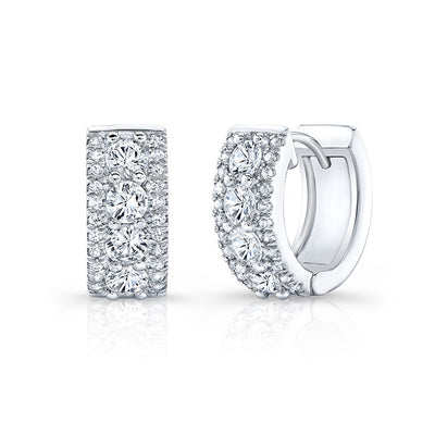 Diamond Huggie Hoop Earrings