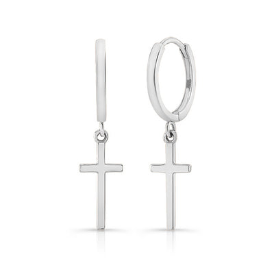 Cross Hoop Earrings