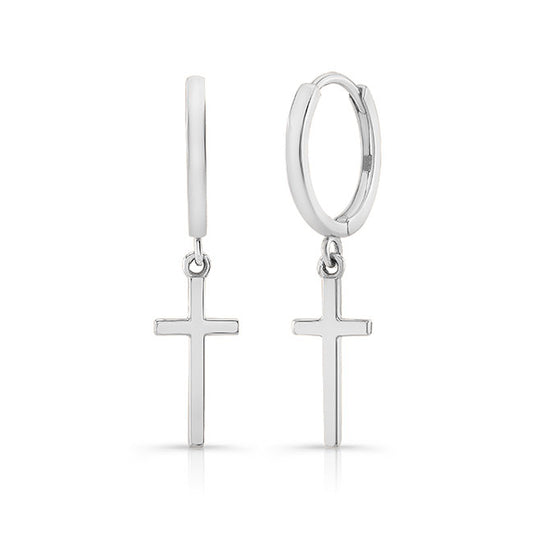 Cross Hoop Earrings