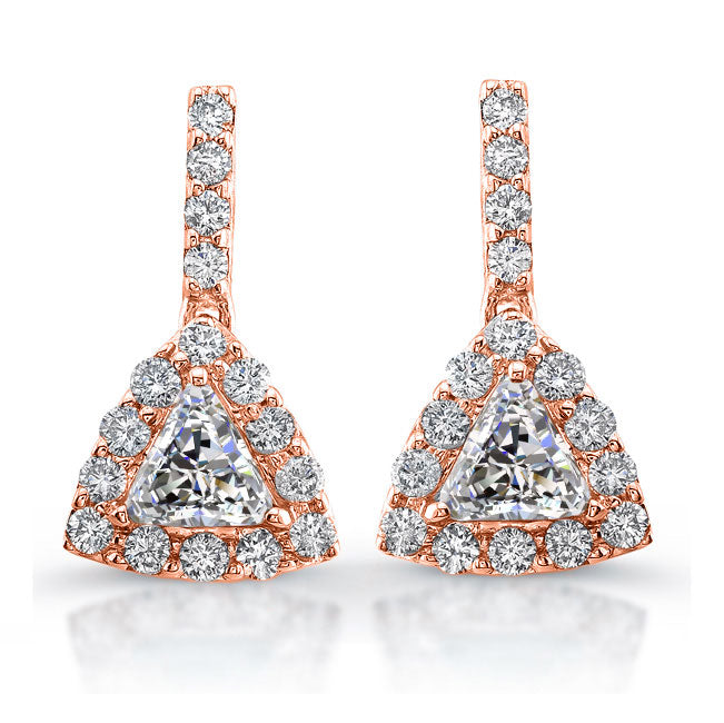 Diamond & Trilliant Cut Topaz Earrings