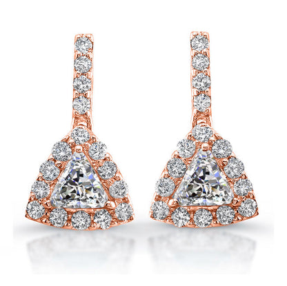 Diamond & Trilliant Cut Topaz Earrings