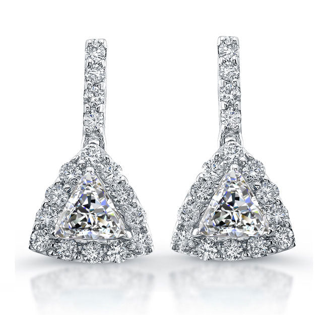 Diamond & Trilliant Cut Topaz Earrings