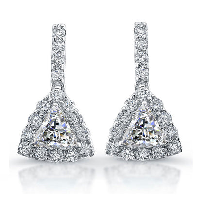 Diamond & Trilliant Cut Topaz Earrings