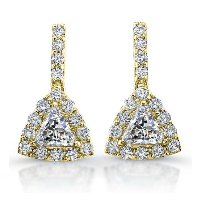 Diamond & Trilliant Cut Topaz Earrings