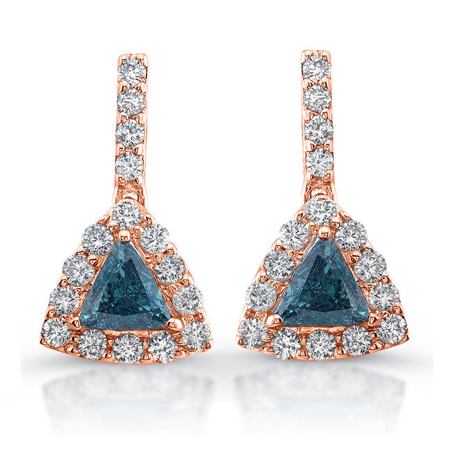 Diamond & Trilliant Cut Topaz Earrings