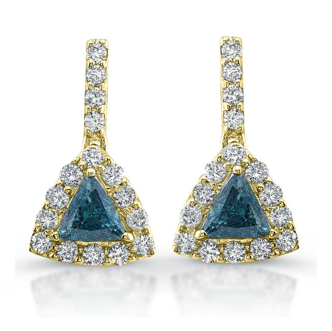 Diamond & Trilliant Cut Topaz Earrings