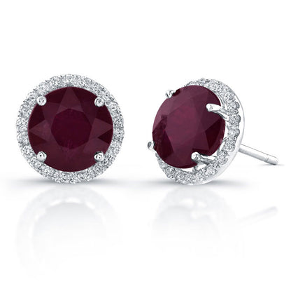 Diamond & Ruby Earrings