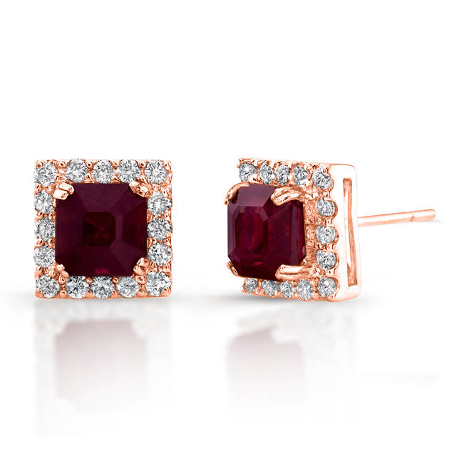 Diamond & Ruby Earrings