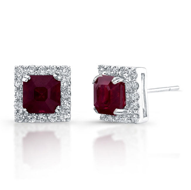 Diamond & Ruby Earrings