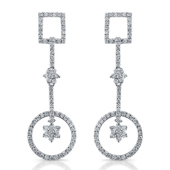 Dangling Diamond Earrings