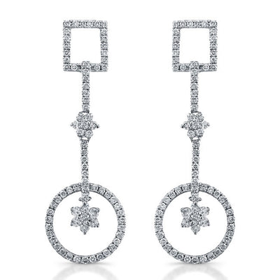 Dangling Diamond Earrings