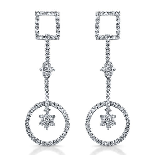 Dangling Diamond Earrings