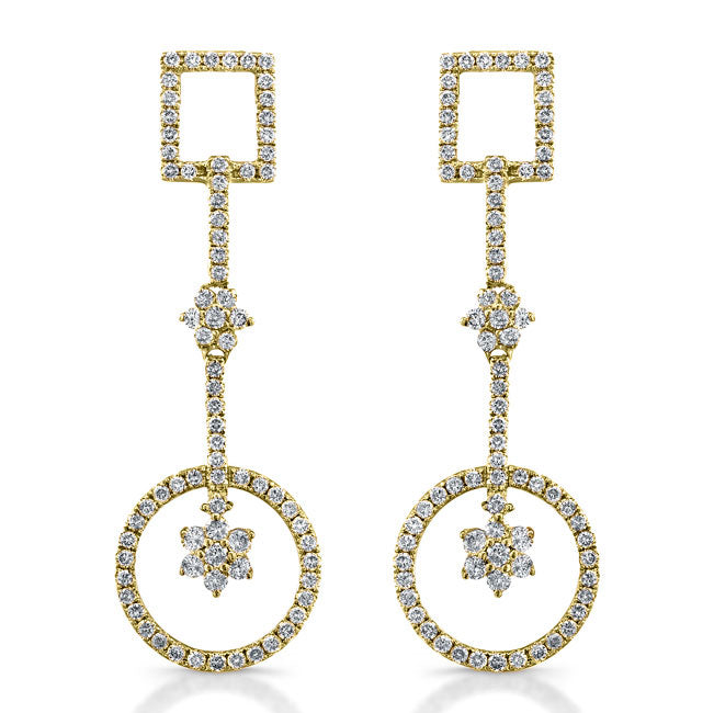 Dangling Diamond Earrings