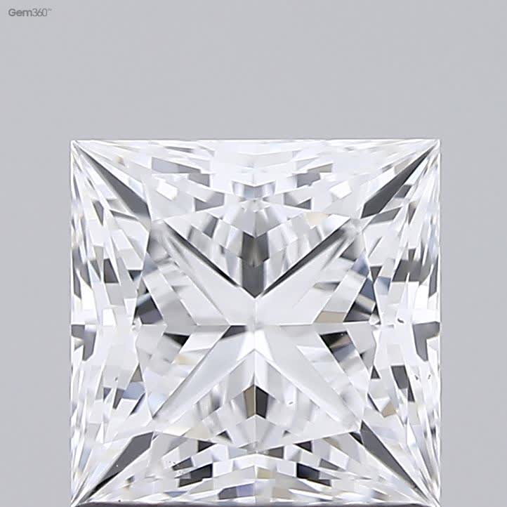 1.25 Carat Princess GIA Labgrown Diamond, With Certificate ID 6465851852