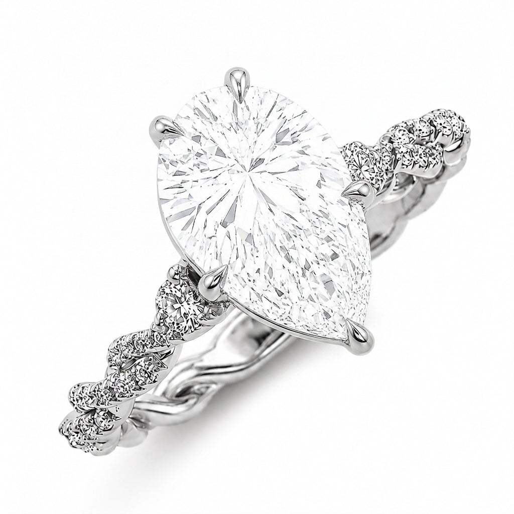Vintage Style Diamond Engagement Ring