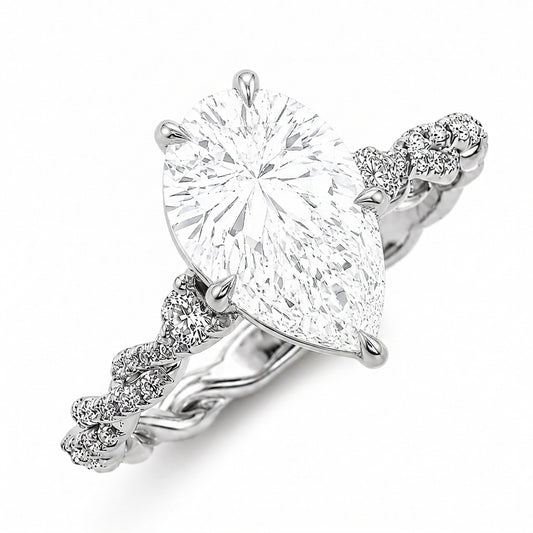 Vintage Style Diamond Engagement Ring