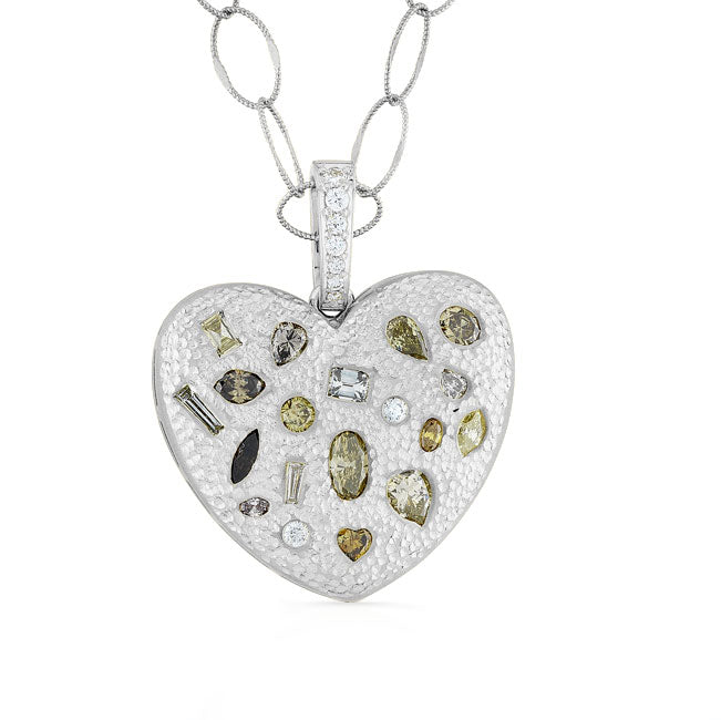 Heart Necklace Diamond Pendant