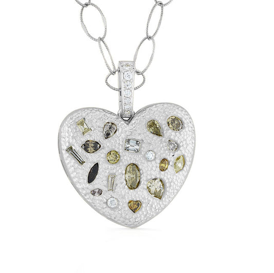 Heart Necklace Diamond Pendant