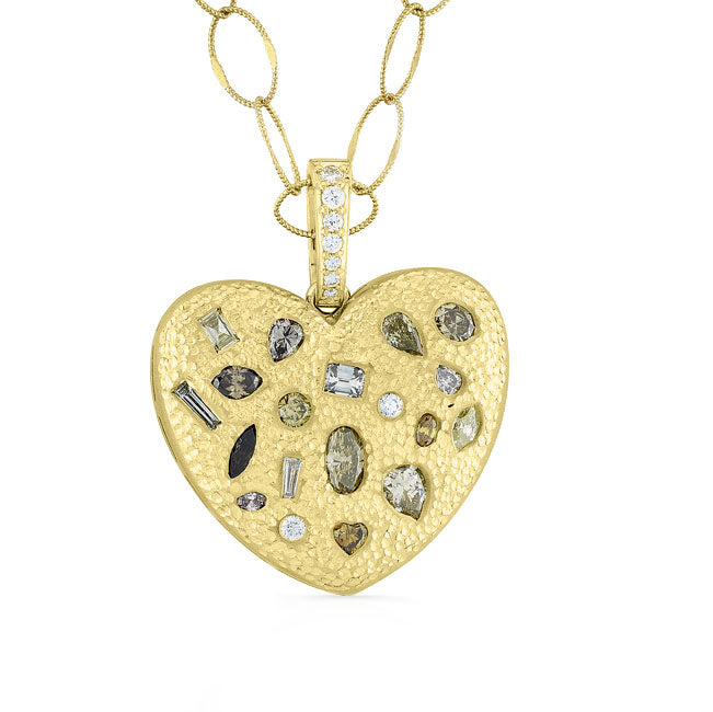 Heart Necklace Diamond Pendant