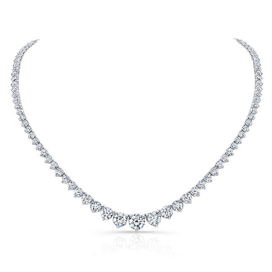 Modern Style Graduated Diamond Necklace