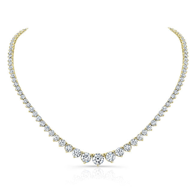 Modern Style Graduated Diamond Necklace
