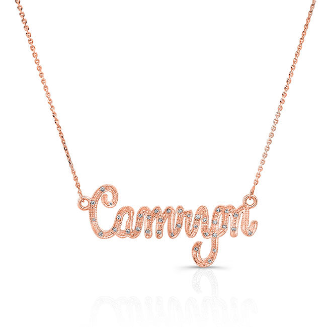 Camryn Nametag Diamond Necklace