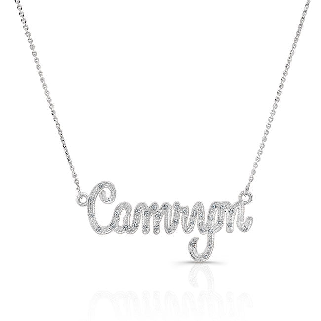 Camryn Nametag Diamond Necklace
