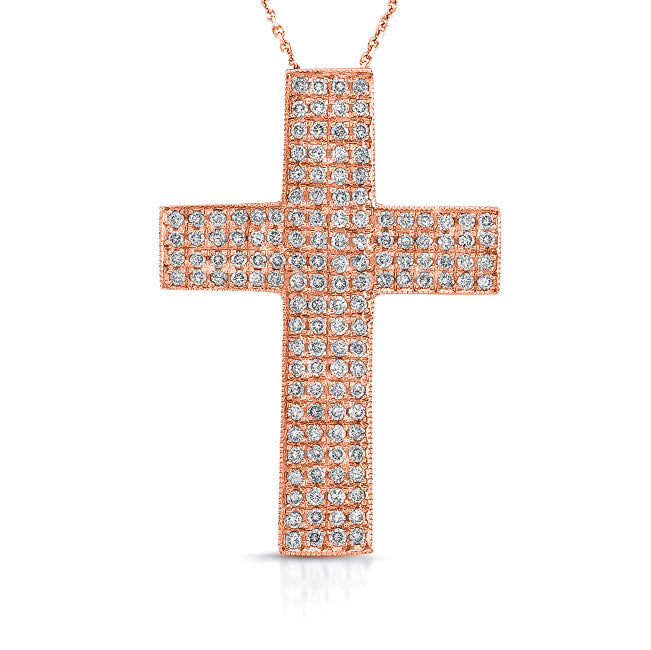 Pave Diamond Cross Pendant
