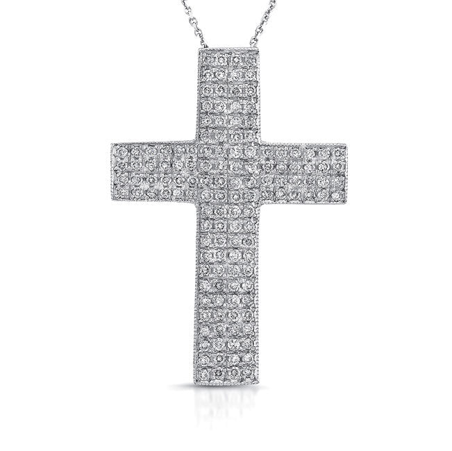 Pave Diamond Cross Pendant