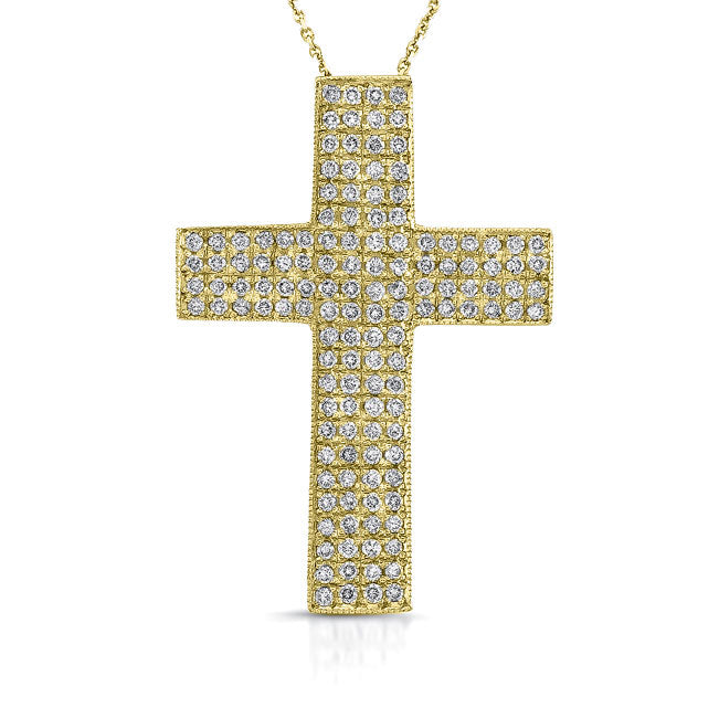 Pave Diamond Cross Pendant