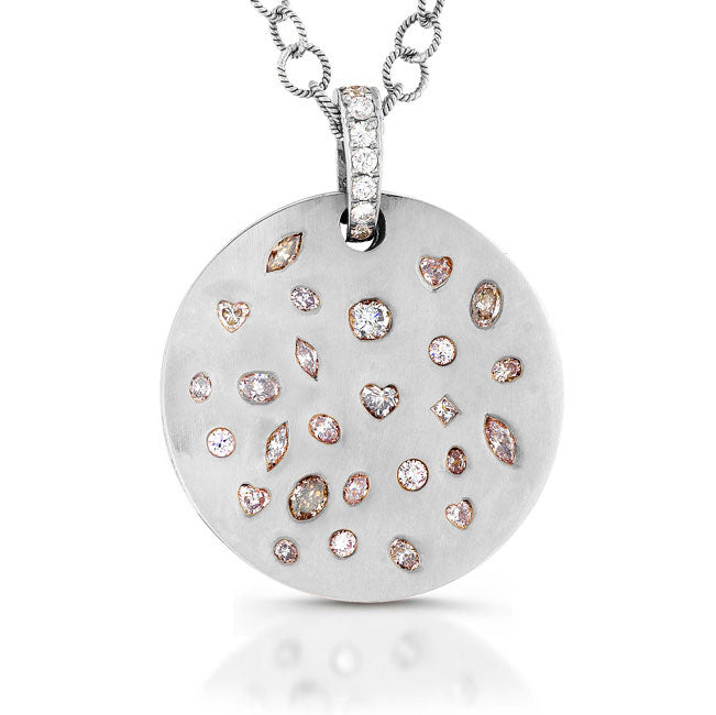 Bezel Mixed Diamond Pendant