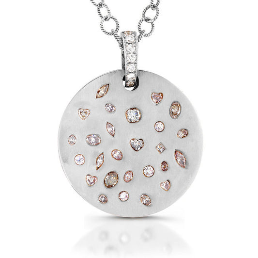Bezel Mixed Diamond Pendant