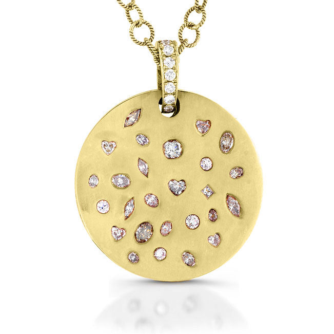 Bezel Mixed Diamond Pendant