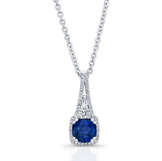 Sapphire Diamond Pendant