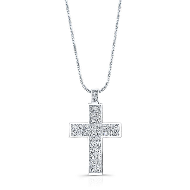 Invisible Princess Diamond Pendant