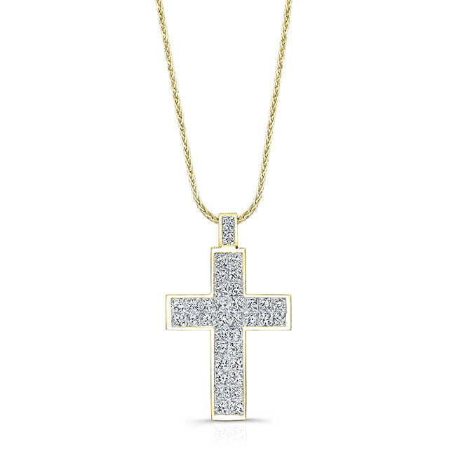 Invisible Princess Diamond Pendant