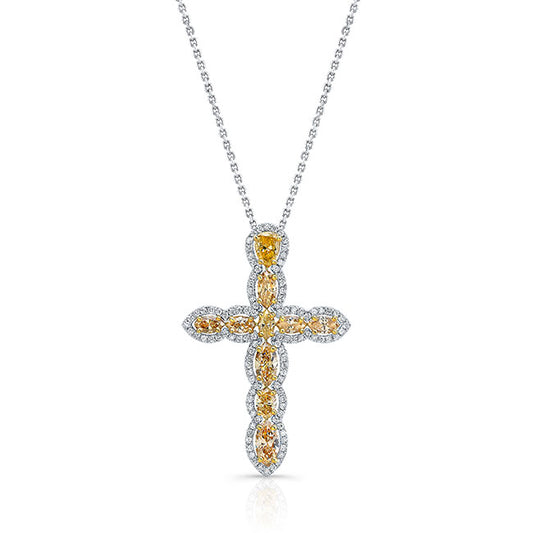 Marquise Diamond Cross Pendant