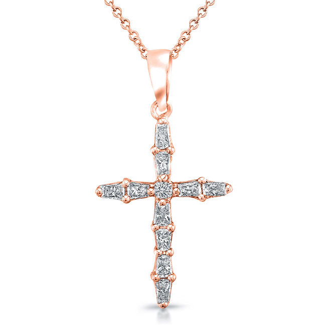 Baguette Diamond Cross Pendant