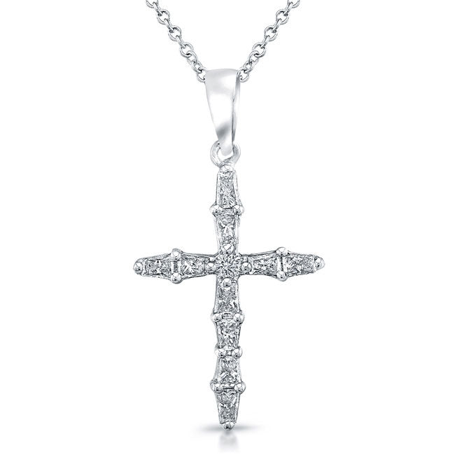 Baguette Diamond Cross Pendant