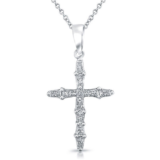 Baguette Diamond Cross Pendant
