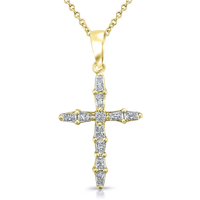 Baguette Diamond Cross Pendant