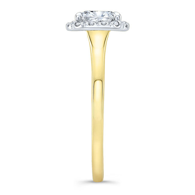 Modern Style Halo Diamond Engagement Ring