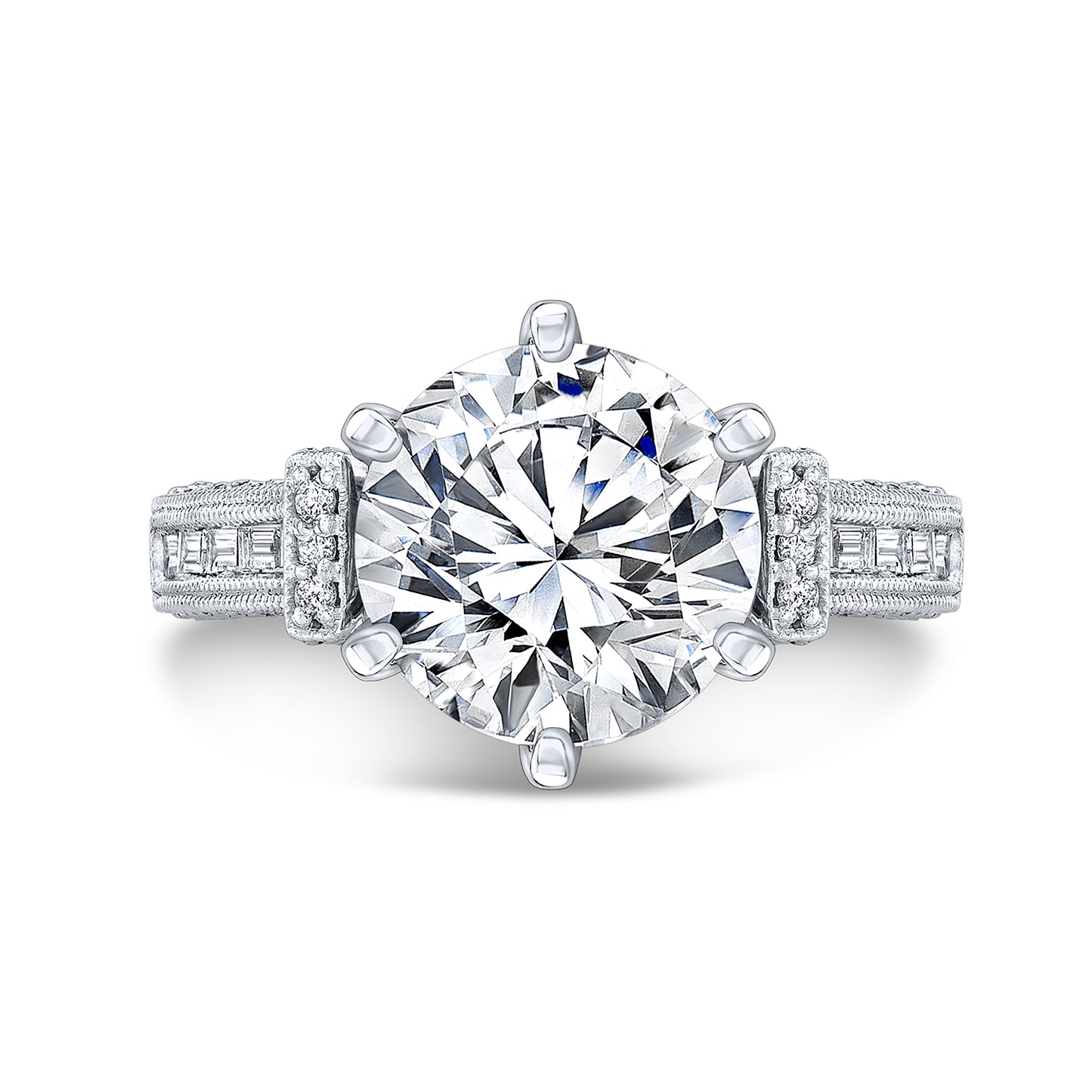 Vintage Style Diamond Engagement Ring