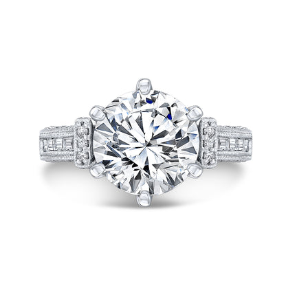 Vintage Style Diamond Engagement Ring