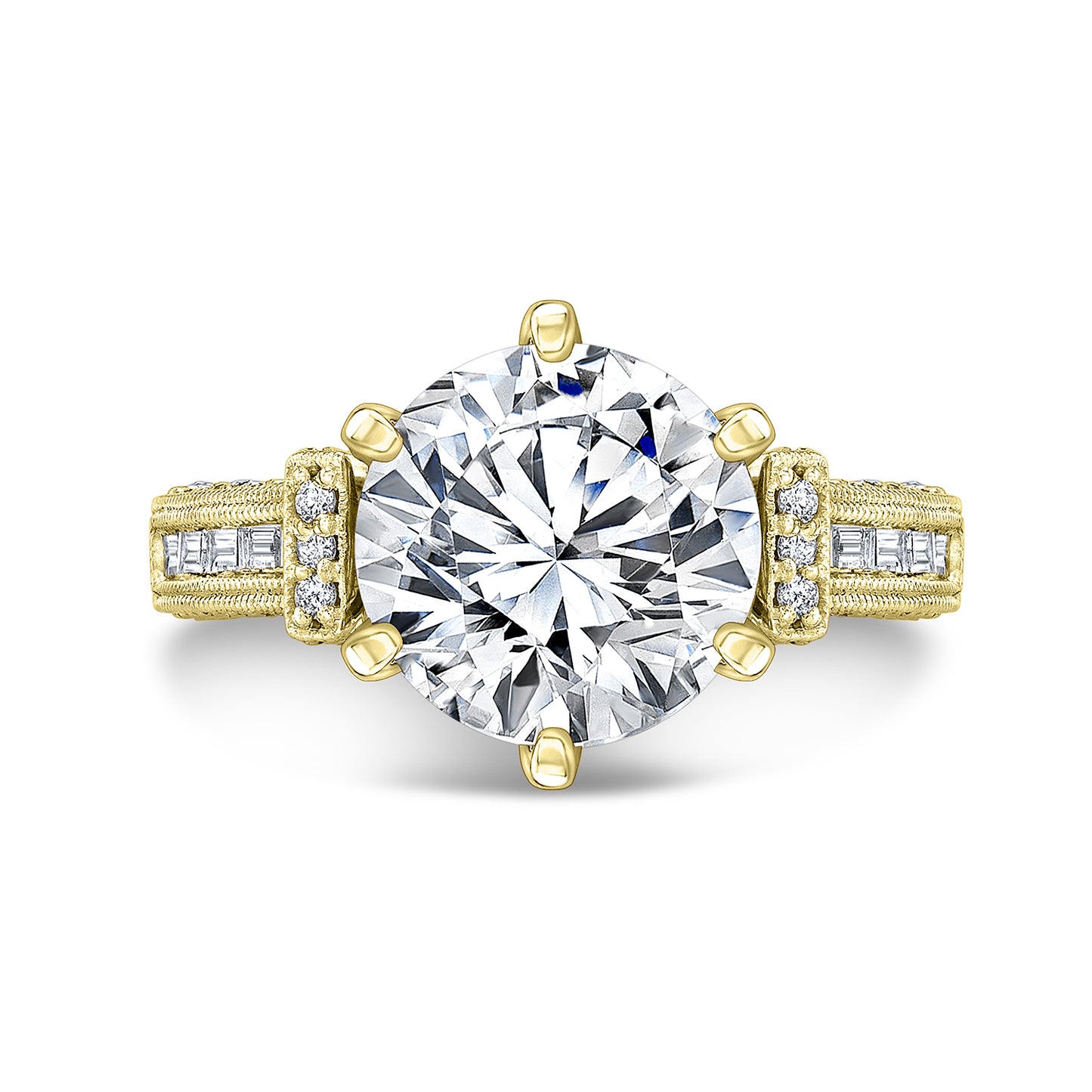 Vintage Style Diamond Engagement Ring